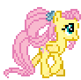 Size: 92x90 | Tagged: safe, artist:jaye, artist:monkeyjay, derpibooru import, fluttershy, pegasus, pony, g4, animated, desktop ponies, digital art, female, gif, image, mare, older, older fluttershy, pixel art, simple background, solo, sprite, transparent background, trotting