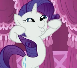 Size: 369x325 | Tagged: safe, edit, edited screencap, screencap, rarity, bipedal, cutie mark, darling, dashface, image, jpeg, meme, so awesome, solo, tail