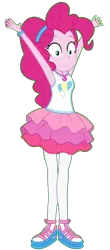 Size: 612x1394 | Tagged: safe, artist:blockslikepl, derpibooru import, edit, edited screencap, screencap, pinkie pie, human, equestria girls, g4, armpits, background removed, clothes, female, image, not a vector, png, simple background, solo, tanktop, transparent background