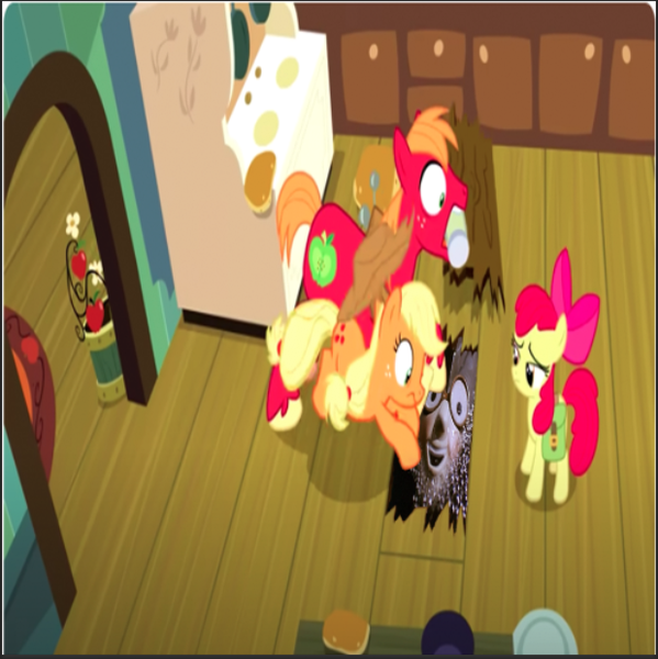 Size: 619x620 | Tagged: safe, derpibooru import, edit, edited screencap, screencap, apple bloom, applejack, big macintosh, earth pony, pony, g4, season 7, the perfect pear, grampus (tugs), image, midget submarine, png, submarine, tugs