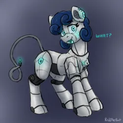 Size: 1427x1426 | Tagged: safe, artist:reddthebat, derpibooru import, oc, oc:syn (reddthebat), pony, robot, robot pony, female, glow, glowing eyes, image, jpeg, looking at you, mare, open mouth, open smile, smiling, smiling at you, solo, talking to viewer