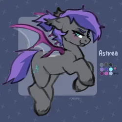 Size: 2300x2300 | Tagged: safe, artist:spoopygander, derpibooru import, oc, oc:astrea, unofficial characters only, bat pony, changeling, hybrid, pony, image, png