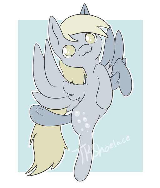 Size: 1609x1891 | Tagged: safe, artist:tkshoelace, derpibooru import, derpy hooves, pegasus, pony, chest fluff, flying, image, png, raised leg, solo, spread wings, square, wings