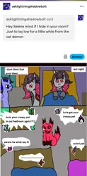 Size: 1175x2389 | Tagged: safe, artist:ask-luciavampire, derpibooru import, oc, alicorn, cat, pony, undead, vampire, vampony, alastor, ask, hazbin hotel, hellaverse, image, png, tumblr