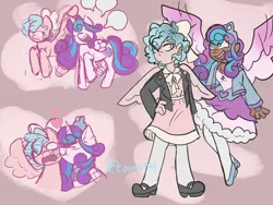 Size: 1600x1200 | Tagged: safe, artist:cosm0ths, derpibooru import, cozy glow, princess flurry heart, alicorn, human, pegasus, pony, alternate hairstyle, bow, bracelet, clothes, cozybetes, crown, cute, dark skin, dress, duo, duo female, ear piercing, earring, eyes closed, female, flurrybetes, freckles, hair bow, heart, high heels, hug, humanized, image, jacket, jewelry, jpeg, kiss on the cheek, kissing, leather, leather jacket, lesbian, necklace, older, older cozy glow, older flurry heart, open mouth, piercing, regalia, ship:cozyheart, shipping, shoes, socks, speech bubble, stockings, thigh highs, winged humanization, wings