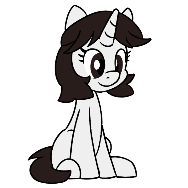 Size: 800x800 | Tagged: safe, artist:unitxxvii, derpibooru import, oc, oc:talim, unofficial characters only, pony, unicorn, female, horn, image, mare, png, simple background, sitting, smiling, solo, transparent background