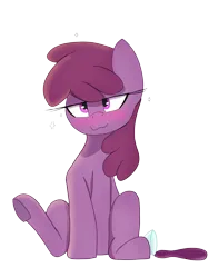 Size: 1500x2000 | Tagged: safe, alternate version, artist:psychotix, derpibooru import, berry punch, berryshine, earth pony, pony, g4, alcohol, alcoholism, blushing, crossed hooves, drink, drunk, drunk bubbles, glass, image, lidded eyes, png, raised hoof, simple background, spill, spilled drink, transparent background, underhoof, wine, wine glass