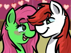 Size: 2048x1535 | Tagged: safe, artist:doodle-hooves, ponerpics import, oc, unofficial characters only, pony, female, image, jpeg, looking at each other, male, mare, stallion
