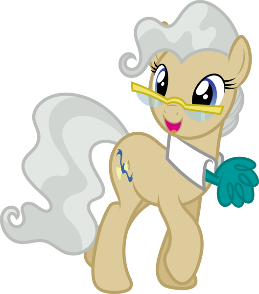 Size: 9548x10834 | Tagged: safe, artist:starryshineviolet, derpibooru import, mayor mare, earth pony, pony, g4, the one where pinkie pie knows, absurd resolution, collar, cravat, female, glasses, grey hair, image, looking at you, mare, png, raised hoof, simple background, smiling, solo, transparent background, vector, walking