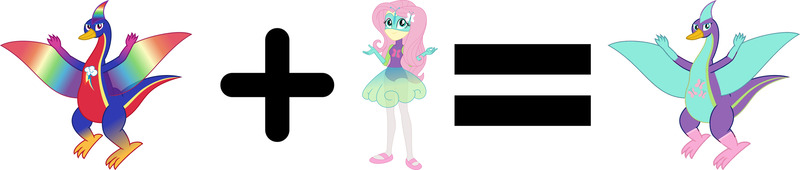 Size: 4820x1024 | Tagged: safe, artist:dupontsimon, derpibooru import, editor:jbrony, fluttershy, rainbow dash, bird, fanfic:choose your own magic ending, equestria girls, g4, birdified, fanfic art, image, jpeg, my little pony equestria girls: better together, species swap, superhero, transformation, vector