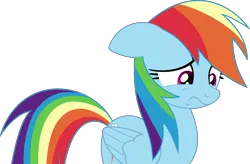 Size: 1935x1273 | Tagged: safe, artist:stephen-fisher, derpibooru import, rainbow dash, pegasus, g4, female, image, png, remorse, simple background, solo, transparent background, vector