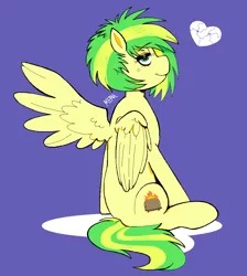 Size: 1074x1197 | Tagged: safe, artist:dsstoner, derpibooru import, oc, oc:wooden toaster, unofficial characters only, pegasus, pony, image, looking back, png, smiling, spread wings, wings