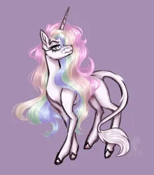 Size: 2644x3000 | Tagged: safe, artist:death.alicorn, derpibooru import, oc, unofficial characters only, pony, unicorn, fluffy, horn, image, pastel, png, rainbow