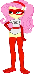 Size: 352x758 | Tagged: safe, artist:dustinwatsongkx, derpibooru import, edit, edited screencap, editor:incredibubbleirishguy, screencap, vector edit, fluttershy, equestria girls, g4, bare legs, belt, boots, clothes, elastigirl, female, gloves, hairband, helen parr, image, lidded eyes, long gloves, needs adjustments, png, red gloves, shoes, superhero, superhero costume, the incredibles, vector