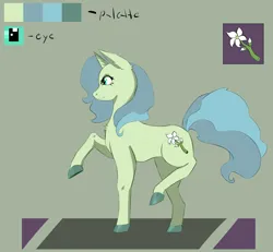 Size: 2708x2505 | Tagged: safe, artist:anonymous, derpibooru import, oc, oc:almond blossom, unofficial characters only, pony, unicorn, /bale/, chest fluff, colored, colored hooves, ear fluff, female, flat colors, hooves, horn, image, mare, png, raised hoof, raised hooves, reference sheet, side view, slender, solo, standing on two hooves, thin, unicorn oc