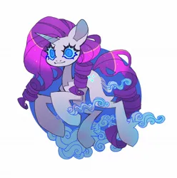 Size: 1220x1230 | Tagged: safe, artist:cutesykill, derpibooru import, rarity, pony, unicorn, big ears, big eyes, blue eyelashes, blue eyes, blue sclera, cloud, colored, colored horn, colored muzzle, colored pinnae, colored sclera, concave belly, female, g4, horn, image, in air, jpeg, leg fluff, long mane, long tail, mare, no catchlights, passepartout, purple mane, purple tail, ringlets, shiny mane, shiny tail, simple background, slit pupils, smiling, solo, sparkly mane, sparkly tail, tail, thick eyelashes, thick legs, thin, unicorn horn, white background, white coat