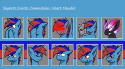 Size: 1500x833 | Tagged: safe, artist:skydreams, derpibooru import, oc, oc:heart mender, unofficial characters only, alicorn, bat pony, bat pony alicorn, kirin, nirik, pony, angry, bat wings, blushing, commission, deadpan, emotes, facehoof, fire, flustered, glow, glowing eyes, horn, hug, image, licking, licking lips, male, png, shiny eyes, smiling, smirk, stallion, tongue out, white eyes, wings