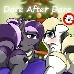 Size: 1500x1500 | Tagged: suggestive, artist:vipy, derpibooru import, oc, oc:nightwalker, oc:whiteout, bat pony, pegasus, pony, comic:dare after dare, butt, clothes, comic, image, looking at you, looking back, png, underwear