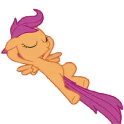 Size: 800x800 | Tagged: safe, derpibooru import, edit, edited screencap, editor:dracoawesomeness, screencap, scootaloo, pegasus, pony, background removed, eyes closed, female, filly, foal, g4, hooves behind head, image, low quality, lowres, lying down, not a vector, png, prone