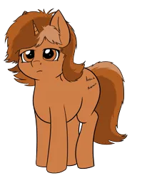 Size: 1027x1206 | Tagged: safe, artist:appledash, derpibooru import, oc, oc:sign, pony, unicorn, female, frown, horn, image, mare, newbie artist training grounds, png, simple background, solo, standing, style emulation, transparent background
