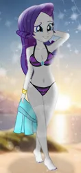 Size: 947x2000 | Tagged: safe, artist:emeraldblast63, derpibooru import, rarity, equestria girls, g4, bikini, breasts, busty rarity, clothes, image, png, rarity's beach shorts swimsuit, swimsuit