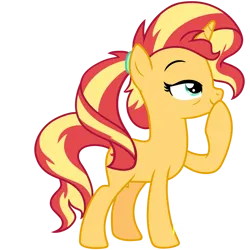 Size: 1280x1280 | Tagged: safe, artist:scienset, derpibooru import, edit, edited screencap, screencap, sunset shimmer, g4, the last problem, image, png, simple background, transparent background