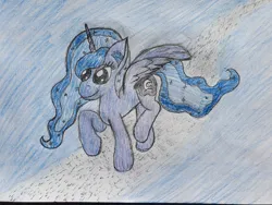 Size: 1280x960 | Tagged: safe, artist:zeccy, derpibooru import, princess luna, alicorn, pony, g4, 2022, female, image, jpeg, mare, solo, traditional art