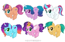 Size: 4110x2654 | Tagged: safe, artist:ramixe dash, derpibooru import, hitch trailblazer, izzy moonbow, pipp petals, sunny starscout, zipp storm, pony, g4, g5, applejack (g5), female, fluttershy (g5), g5 to g4, generation leap, image, male, mane five, mane six (g5), mare, misty brightdawn, pinkie pie (g5), png, rainbow dash (g5), rarity (g5), simple background, stallion, transparent background, twilight sparkle (g5)