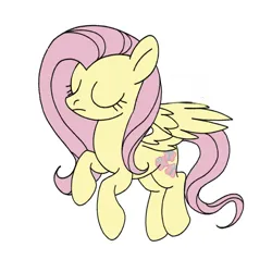 Size: 1080x1080 | Tagged: artist needed, safe, derpibooru import, pony, g4, close your eyes, flying, image, little butterfly, png, simple background, white background