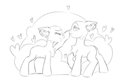 Size: 6750x4500 | Tagged: safe, artist:stesha, derpibooru import, pony, boop, commission, cute, heart, image, love, png, sketch, ych sketch, your character here