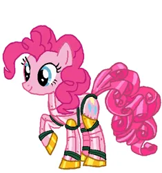 Size: 431x459 | Tagged: safe, artist:qjosh, derpibooru import, pinkie pie, earth pony, pony, robot, robot pony, female, g4, image, png, solo