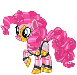 Size: 468x458 | Tagged: safe, artist:qjosh, derpibooru import, pinkie pie, earth pony, pony, robot, robot pony, female, g4, image, png, solo