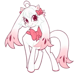 Size: 1101x1033 | Tagged: safe, artist:frowoppy, derpibooru import, oc, unofficial characters only, pegasus, pony, bowl, cute, female, g4, image, incubator (species), kinsona, kyubey, light skin, my little pony, pegasus oc, photo, png, puella magi madoka magica, simple background, smiling, solo, solo female, white background, white hair, wings