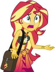 Size: 1906x2520 | Tagged: safe, derpibooru import, editor:homersimpson1983, editor:mrtoonlover83, sunset shimmer, equestria girls, 2d, belly button, clothes, equestria girls specials, g4, geode of empathy, image, magical geodes, midriff, my little pony equestria girls: forgotten friendship, png, sarong, simple background, swimsuit, transparent background, vector