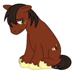 Size: 1040x1024 | Tagged: safe, artist:estories, derpibooru import, edit, vector edit, earth pony, pony, background pony, cocoa nibs, image, male, not big macintosh, not troubleshoes, png, recolor, sad, simple background, solo, stallion, transparent background, unshorn fetlocks, vector