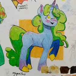 Size: 1080x1080 | Tagged: safe, derpibooru import, oc, pony, unicorn, horn, image, jpeg, original art, traditional art