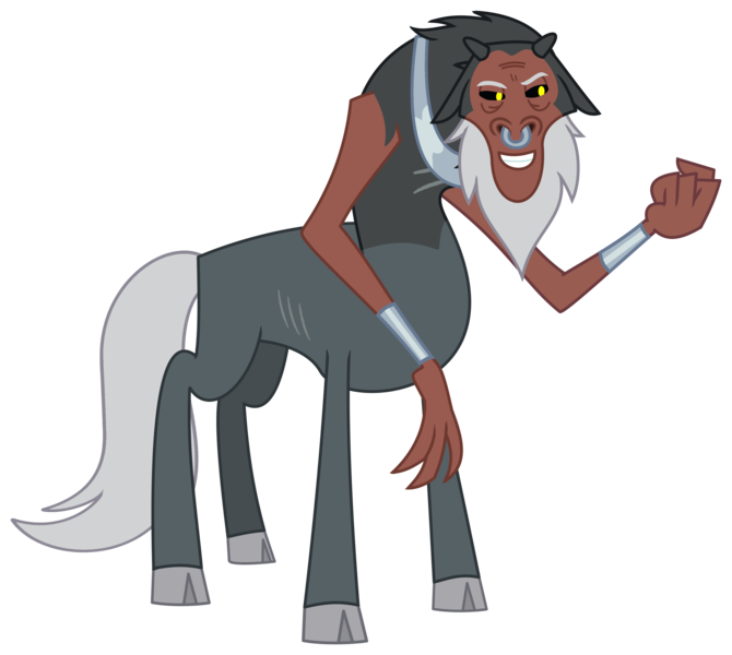 Size: 3461x3098 | Tagged: safe, artist:mlgtrap, derpibooru import, lord tirek, centaur, taur, school raze, antagonist, g4, image, male, piercing, png, simple background, smiling, smirk, solo, vector, weak