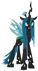 Size: 828x1517 | Tagged: safe, artist:mlgtrap, derpibooru import, queen chrysalis, changeling, changeling queen, the mean 6, antagonist, evil, evil grin, female, g4, grin, horn, image, png, simple background, smiling, solo, vector