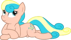 Size: 1280x720 | Tagged: safe, artist:ispincharles, derpibooru import, edit, vector edit, earth pony, pony, background pony, female, g4, image, lying down, mare, not bon bon, png, prone, rainbow taffy, recolor, simple background, solo, transparent background, vector, vector used