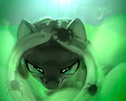 Size: 2511x2020 | Tagged: safe, artist:mandumustbasukanemen, derpibooru import, zecora, pony, spider, zebra, luna eclipsed, bust, female, g4, green smoke, image, jpeg, mare, nightmare night, portrait, solo