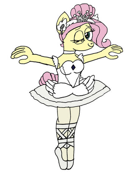 Size: 828x1104 | Tagged: safe, derpibooru import, fluttershy, anthro, bird, swan, alternate hairstyle, arms spread out, ballerina, ballet, clothes, en pointe, feather, flutterina, headdress, image, jewelry, jpeg, looking at you, odette, one eye closed, simple background, smiling, smiling at you, solo, swan lake, tiara, tutu, white background, white swan, wink, winking at you