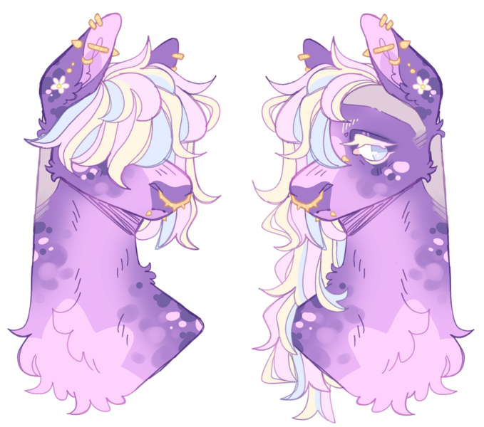 Size: 2126x1878 | Tagged: safe, artist:sleepy-nova, derpibooru import, oc, oc:pop rocks, pony, alternate design, bust, image, male, nose piercing, nose ring, parents:mauxie, piercing, png, portrait, simple background, solo, stallion, transparent background, twitterina design