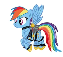 Size: 494x446 | Tagged: safe, artist:qjosh, derpibooru import, rainbow dash, pegasus, pony, robot, robot pony, female, g4, image, png, rainbot dash, roboticization, transformation, transformation sequence