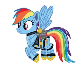 Size: 488x446 | Tagged: safe, artist:qjosh, derpibooru import, rainbow dash, pegasus, pony, robot, robot pony, female, g4, image, png, rainbot dash, roboticization, transformation, transformation sequence