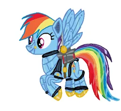 Size: 490x446 | Tagged: safe, artist:qjosh, derpibooru import, rainbow dash, pegasus, pony, robot, robot pony, female, g4, image, png, rainbot dash, roboticization, transformation, transformation sequence