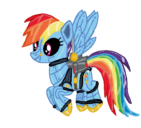 Size: 490x446 | Tagged: safe, artist:qjosh, derpibooru import, rainbow dash, pegasus, pony, robot, robot pony, black sclera, female, g4, image, png, rainbot dash, roboticization, transformation, transformation sequence