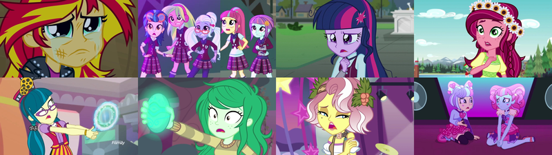 Size: 5120x1440 | Tagged: safe, derpibooru import, edit, edited screencap, screencap, gloriosa daisy, indigo zap, juniper montage, kiwi lollipop, lemon zest, sci-twi, sour sweet, sugarcoat, sunny flare, sunset shimmer, supernova zap, twilight sparkle, vignette valencia, wallflower blush, equestria girls, antagonist, crying, g4, guilty, image, k-lo, memory stone, my god what have i done, my god what have i done?, png, postcrush, redeemed, redeemed antagonist, redeemed six, redeemed villain, redemption, reformation, reformed, reformed villain, shadow five, su-z, villainess
