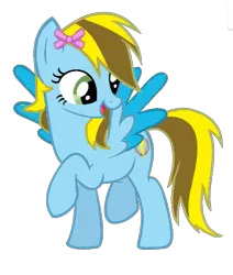 Size: 523x616 | Tagged: safe, artist:amelia-bases, artist:lucky bolt, derpibooru import, oc, oc:lucky bolt, unofficial characters only, pegasus, pony, base used, bow, cutie mark, hair bow, happy, image, png, simple background, solo, transparent background