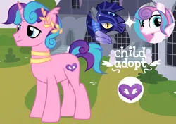 Size: 1280x899 | Tagged: safe, artist:vi45, derpibooru import, princess flurry heart, pony, unicorn, horn, image, male, night guard, offspring, older, parent:night guard, parent:princess flurry heart, png, stallion