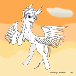 Size: 2000x2000 | Tagged: safe, artist:cassandra211190, derpibooru import, oc, oc:κασσάνδρα, unofficial characters only, alicorn, pony, alicorn oc, horn, image, png, wings